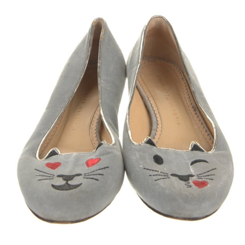 FINAL SALE - Charlotte Olympia kitty flats